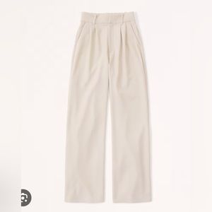 Abercrombie & Fitch Women’s Tailored Wide Leg Pant in Beige